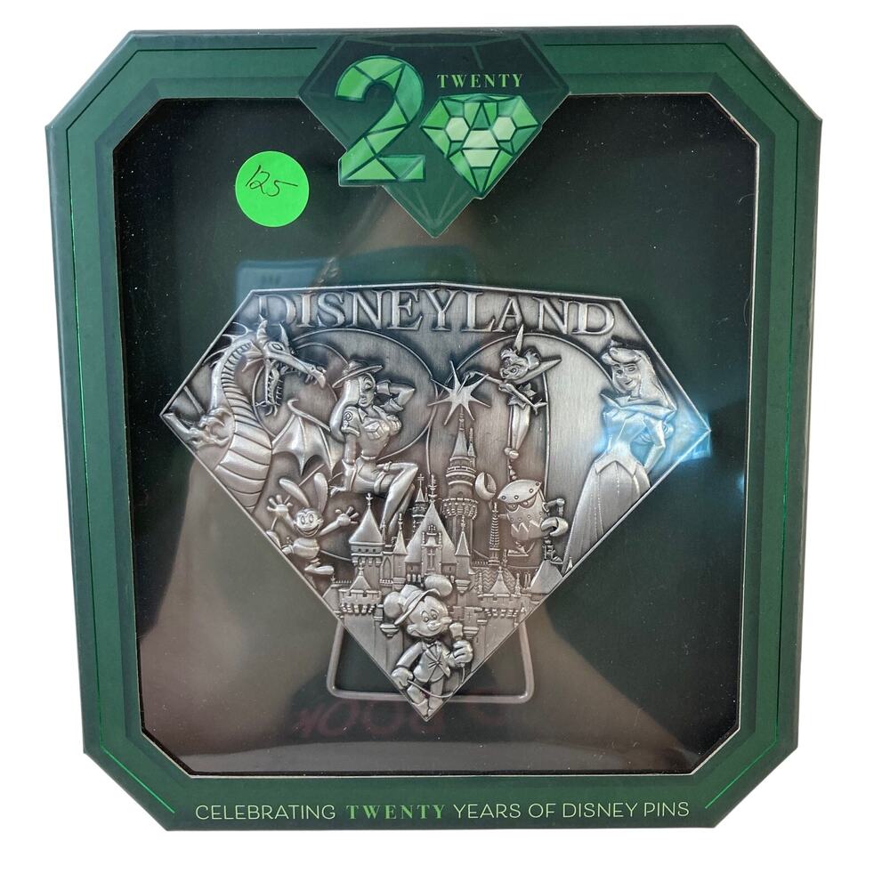 Disneyland Celebrating 20 Years of Disney Pins Jumbo Sculpted Pin LE1000 NRFB